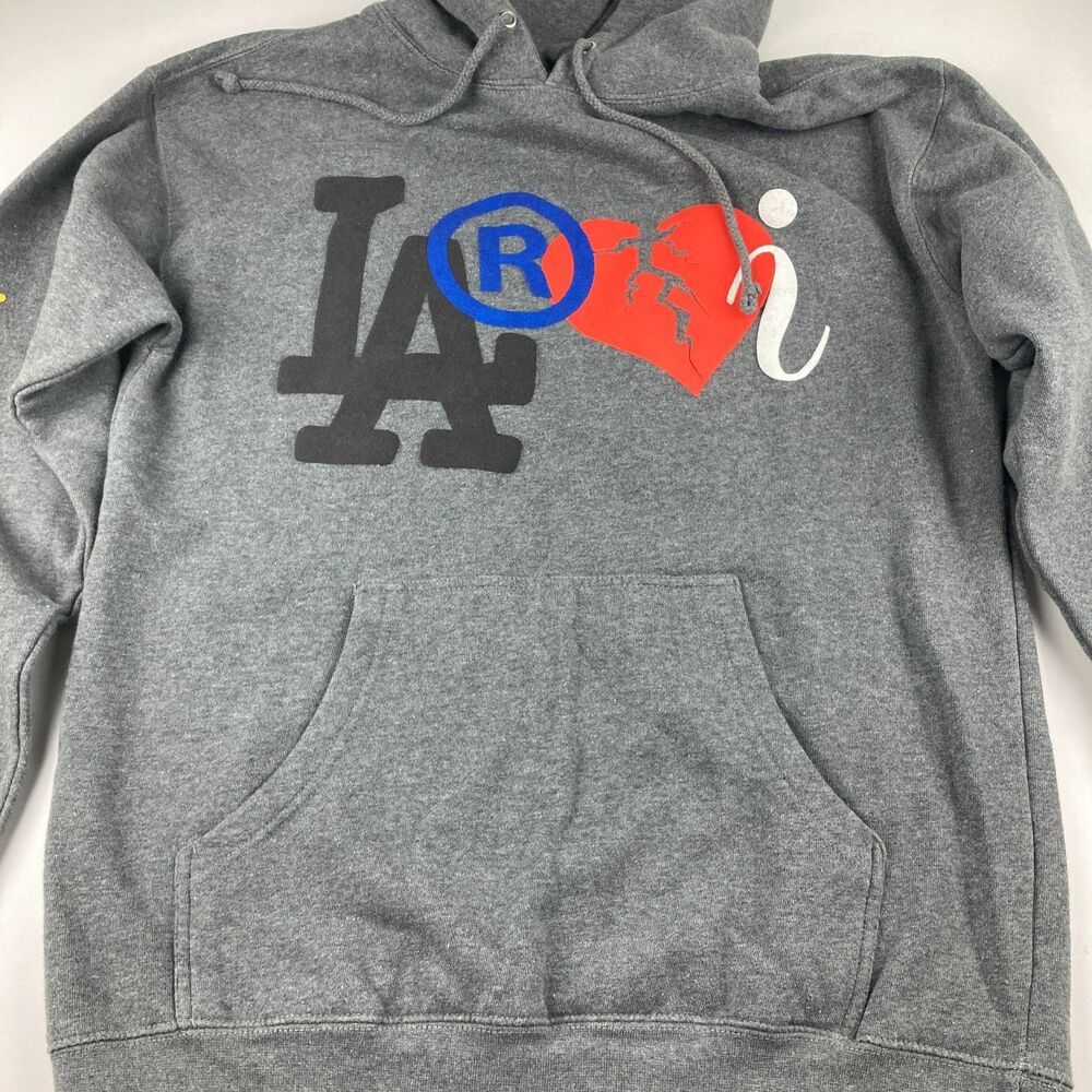 The Kid Laroi TKL Family Club Hoodie Mens M Gray Rare LA Graphic Rap Merch